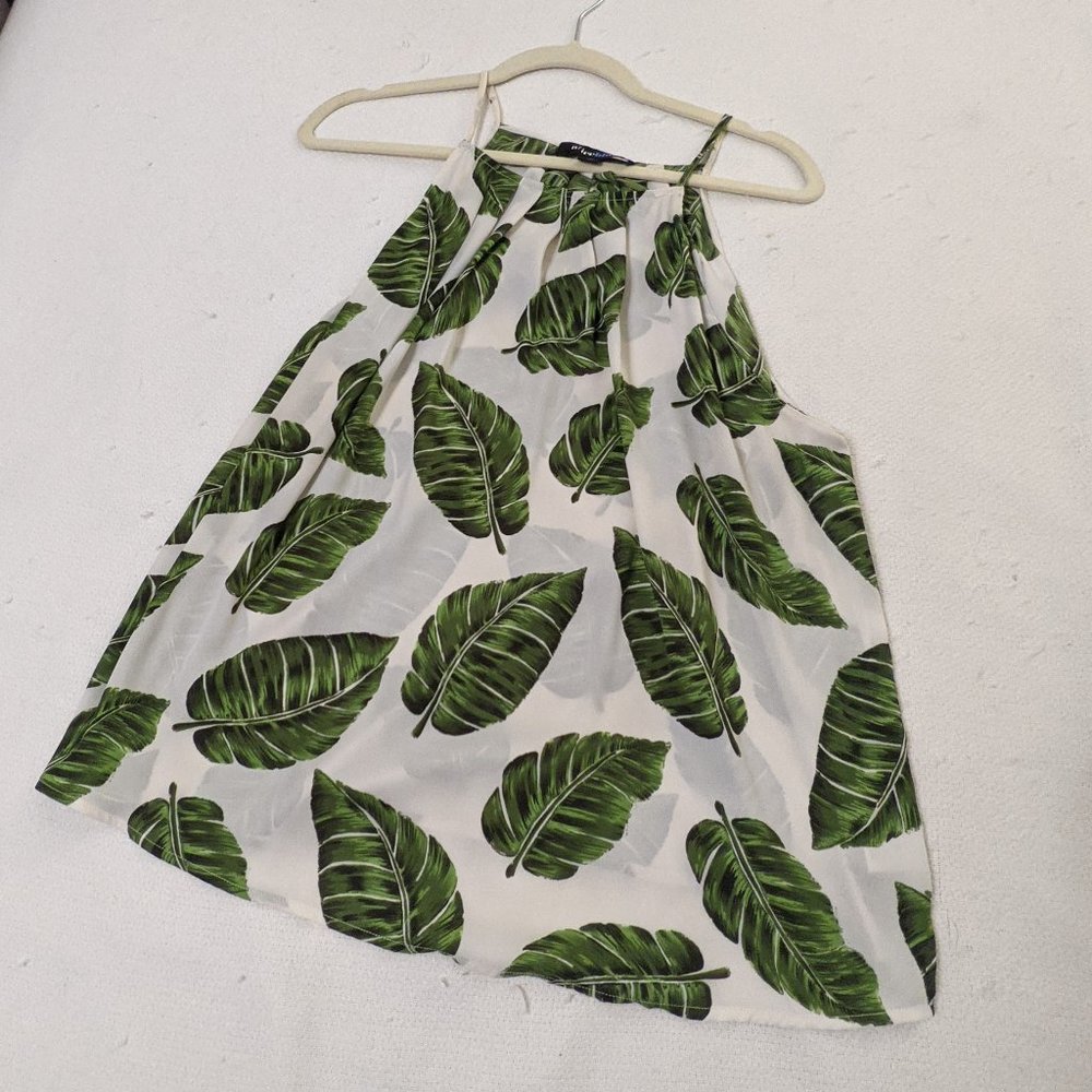 NWOT Stitchfix Alice Blue Havana Halter Blouse XL